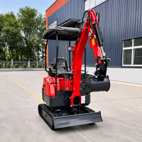 Mini-excavatrice sur chenilles à haute stabilité de rotation avec plusieurs options de poids, qui garde l'équilibre pendant le creusement