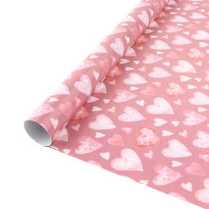 Wholesale 80g Mild <b>Glossy</b> Gift Packaging Cute Pastel Dots Stripes Design 43*300cm <b>Paper</b> for Packaging - Product Image 5