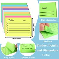 Meilleures ventes : Blocs-notes autocollants magnétiques en papier, personnalisables, pour mémos et papeterie