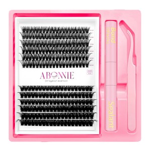 Abonie Diy Eyelash Extension 30D 40D Mixed Set With Glue And Tweezers Single Cluster Segmented Style - Product Image 5