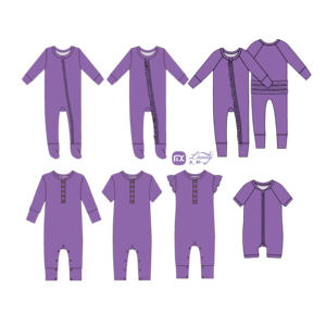 Lovelyshine Großhandel & Maßanfertigung Neugeborenen-Babykleidung Unterstützt Mehrere Stile Bambus-Schlafanzug-Strampler für Babys Anfragen Willkommen. - Product Image 2