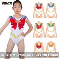 Vêtements de pratique de danse sportive personnalisés pour filles pour les enfants du groupe d'âge de la compétition de gymnastique