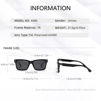Lunettes de soleil polarisées TR90 Glare Lock, monture thermoplastique noire laquée, branches fraisées, verres TAC UV400, pour pêcheurs, commandes en gros