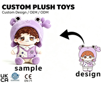 Peluche personnalisée, jouet en peluche doux, personnage avec chapeau violet, pour cadeau promotionnel, peluche personnalisée