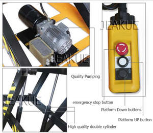 Équipement de levage 300kg <span class=keywords><strong>Plate</strong></span>-<span class=keywords><strong>forme</strong></span> d'achat chinoise de poussoir électrique hydraulique de ciseaux - Product Image 4