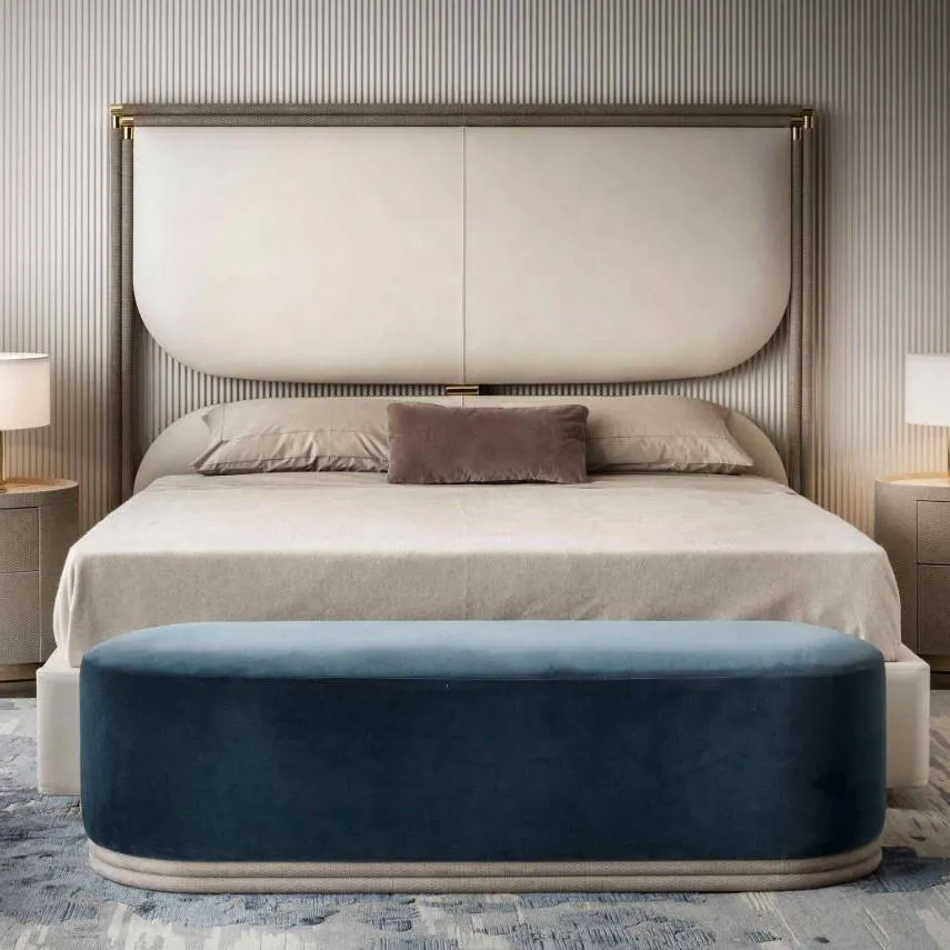 Queen king struttura del letto in legno produttore set letto mobili camera da letto letti moderni di lusso in pelle italiana