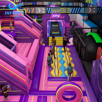 Parc gonflable de nouvelle génération 2.0, aire de jeux gonflable intérieure avec trampoline, jeu interactif pour centre de divertissement familial