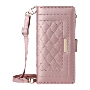 Étui à rabat avec bandoulière et porte-cartes pour iPhone 11/12 Pro/13/14/15 Plus/16 Promax, housse multifonction - Product Image 3