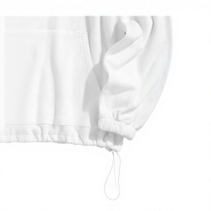 Sweat-shirt polaire à col zippé pour homme, color block, manches longues, décontracté, chaud, avec cordon de serrage à l'ourlet, poche kangourou, à capuche, 100% - Product Image 4