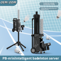 PUSUN PB MINI PRO OEM Machine d'entraînement de badminton intelligente et réglable avec lanceur télécommandé pour 52 balles