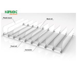 <strong>Custom</strong> Color PVC Material Supermarket Gondola Racks <strong>Shelf</strong> <strong>Divider</strong> With Magnet - Product Image 3