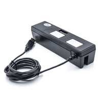 Lecteur magnétique ABS MSRR606 USB à communication en gros, lecteur/écrivain magnétique Hico pour carte magnétique, puce IC, NFC, RFID