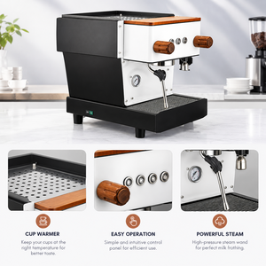 เครื่องชงกาแฟเอสเพรสโซแบบกึ่งอัตโนมัติ รุ่นเชิงพาณิชย์ สำหรับร้านกาแฟขนาดเล็ก KB100-PAR หม้อต้มน้ำความจุสูง 6 ลิตร P - Product Image 2