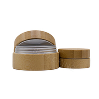 Récipient d'Emballage Vide Personnalisé en Bambou pour Soins de la Peau Pommade Ronde Crème pour le Visage Pot Cosmétique en Aluminium avec Couvercle à Vis