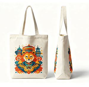 Sac fourre-tout en toile personnalisé avec impression sérigraphique, toile résistante, sac à main réutilisable pour la promotion de la marque, les courses, les cadeaux - Product Image 5