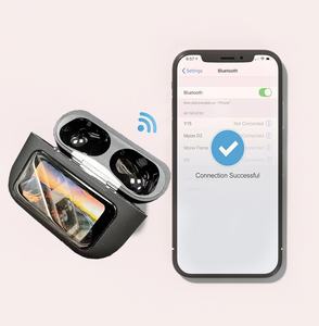 Ai กล่องหูฟังบลูทูธหน้าจอสีสำหรับเล่นกีฬาไร้สายสำหรับ airpods Pro 3กล่องชาร์จหูฟังอัจฉริยะ - Product Image 5