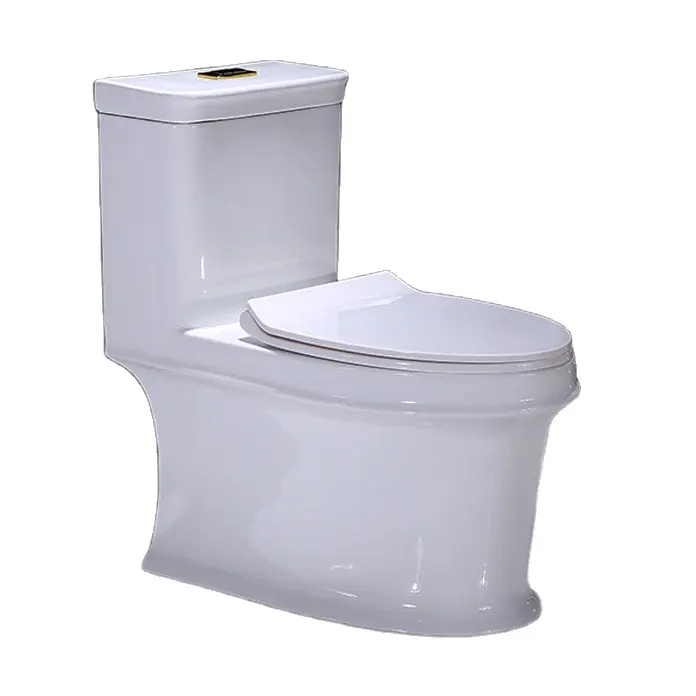 KD-T080P Chaozhou yüksek kalite seramik sıhhi tesisat gereçleri tuvalet parlak beyaz sırlı ücretsiz ayakta tek parça su dolap