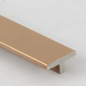 Hiện đại thép không gỉ <span class=keywords><strong>TRIM</strong></span> Dải <span class=keywords><strong>t</strong></span> hình dạng truy cập Cạnh <span class=keywords><strong>T</strong></span>ường sàn gốm 304 gốm trang trí gạch hồ sơ - Product Image 4