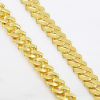 Conjunto de Collar y Pulsera Miami Cuban Link, Chapado en Oro Amarillo Real de 18K, Plata de Ley 925, para Boda, Compromiso o Regalo