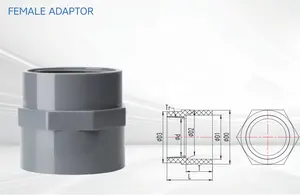 Оптовая Продажа с фабрики, промышленное водоснабжение с внутренней резьбой, быстроразъемные соединительные фитинги для труб из ПВХ с внутренней резьбой, Соединительный адаптер