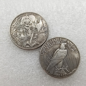 Replica <span class=keywords><strong>della</strong></span> Moneta 'Fear the Reaper' in Nichel, Moneta Vintage 'Death' Placcata Argento in Ottone - Product Image 3