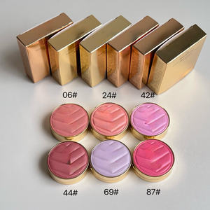 Palette de fard à joues en poudre gaufrée couleur unique de marque de luxe, pigment minéral longue tenue, fini scintillant et mat, Maquillage Luxe - Product Image 1
