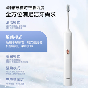 Brosse à dents électrique AUX rechargeable, étanche IPX7, charge de type C, brosse à dents intelligente pour adultes, ensemble pour couple - Product Image 5