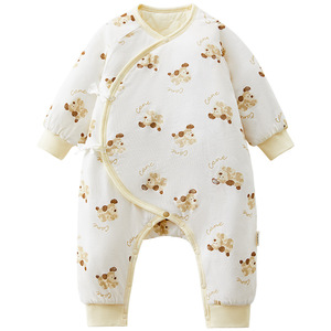 Mono acolchado de algodón para bebé, con diseño de oso, para otoño e invierno, cálido, para bebés. - Product Image 1