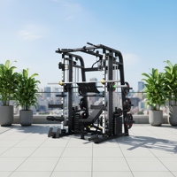 Machine Smith multifonctionnelle en acier inoxydable pour usage domestique – Entraînement complet pour squats, fitness, exercices de musculation (poitrine, jambes, corps entier)