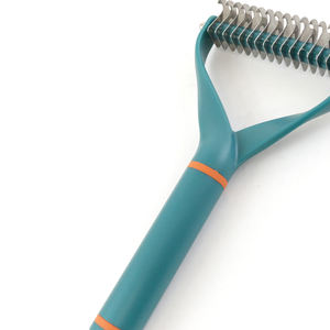 Peigne démêlant haut de gamme pour animaux de compagnie, grand format 10*7.5*2.4CM, taille personnalisable, en ABS et acier inoxydable, pour un toilettage efficace des griffes des chats - Product Image 2