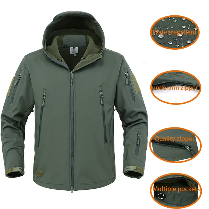 Áo Khoác Softshell Chiến Thuật Tad V4 Da Cá Mập Áo Khoác Lông Cừu Chiến Đấu Chống Nước Cho Nam Bán Chạy Nhất Săn Bắn Tiêu Chuẩn Ngoài Trời