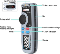 BSIDE ADM92CL Multimeter Digital Tampilan Warna 6000 TRMS AC DC Tegangan Arus Resistansi Kapasitansi Dioda Penguji Frekuensi