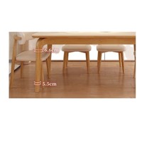 Chaise en bois de conception nordique moderne en bois massif R Ensemble de table à manger pour restaurant