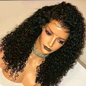 Venta caliente Virgen Brasileño Cutícula Alineada Cabello 13X6 <span class=keywords><strong>Jerry</strong></span> Curly Bob Pelucas delanteras de encaje con 130% Densidad - Product Image 1