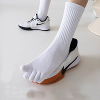 Chaussettes de sport pour hommes de haute qualité, en coton, logo personnalisé, chaussettes à cinq doigts, chaussettes de sport, nouvelle collection 2025