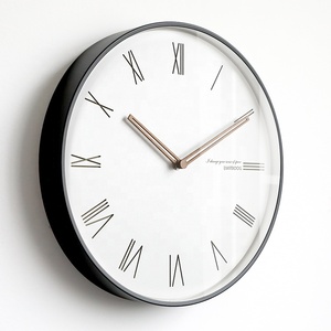 EMITDOOG Đồng Hồ Treo Tường Khung Kính Kim Loại Thạch Anh Không Tích Tắc Cổ Điển Đồng Hồ Kính Tròn Tùy Chỉnh Đồng Hồ Treo Tường Hiện Đại Trang Trí Trong Nhà - Product Image 6