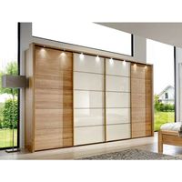 Projet d'hôtel Armoire pliante Armoire 3 portes coulissante Armoire de chambre à coucher Placard en bois de noyer Meubles de chambre à coucher modernes en bois