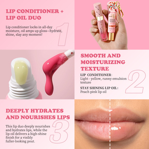 Bad <strong>Babe</strong> Lip Combo Long Lasting Moisturizing Glossy Deeply Hydrates Smoothing Lip <strong>Oil</strong> and Lip Balm Set Skin Care Gift for Women - Product Image 5