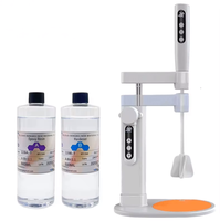 Agitateur anti-mousse DLD résistant aux UV à tête détachable pour mélange facile d'adhésifs et de résines époxy hautement transparentes, facile à nettoyer