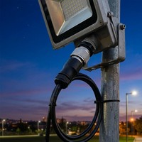 Connecteur circulaire d'aviation étanche WF16 à 3 broches mâle IP68 avec verrouillage par vis pour câble, idéal pour l'éclairage LED industriel