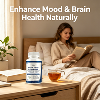 GABA 5-HTP L-Théanine Ashwagandha Mélisse Ginkgo Biloba Oméga 3 Vitamines D3 B6 B12 120 Capsules Végétaliennes Complément Améliorateur