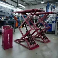 Elevador de Tijera Hidráulico Ultrafino a Prueba de Explosiones, el Más Popular, para Automóviles, Rampa para Vehículos, Elevador de Neumáticos