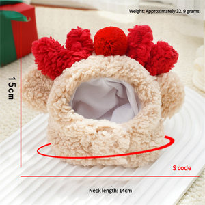 หมวกและผ้ากันเปื้อนลายคริสมาสต์สำหรับสุนัขและแมว - Product Image 4