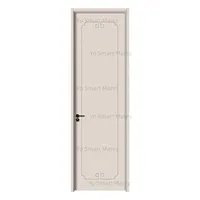 Porte intérieure polyvalente en bois massif couleur personnalisée, grain de bois par transfert thermique, avec service OEM ODM pour villas, maisons et hôtels