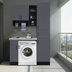 Mueble <span class=keywords><strong>de</strong></span> Baño y Lavandería Moderno <span class=keywords><strong>de</strong></span> Acero Inoxidable, Ecológico, Montado en la Pared, con Dimensiones Personalizables - Product Image 2