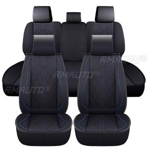 Housses de siège de voiture complètes 5 places en cuir, coussin avant + arrière pour Ford F150 F250 F350 F450 Crew Cab 2009-2022 - Product Image 6