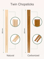 Baguettes jetables en bambou biodégradables sans bavures avec logo personnalisé