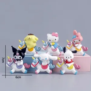 חמוד Kuromi מנגינת Sanrio פעולה איור Kawaii Cartoon pvc איור צעצועי קישוט