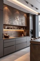 Meubles de cuisine sur mesure de luxe, armoires de cuisine modernes, armoires de cuisine en bois massif laqué noir avec comptoirs