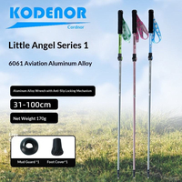 Bâton de randonnée télescopique pliable ultra-léger en alliage d'aluminium EVA pour enfants Little Angel Série 1, longueur réglable, avec verrouillage externe
